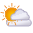 partly cloudy