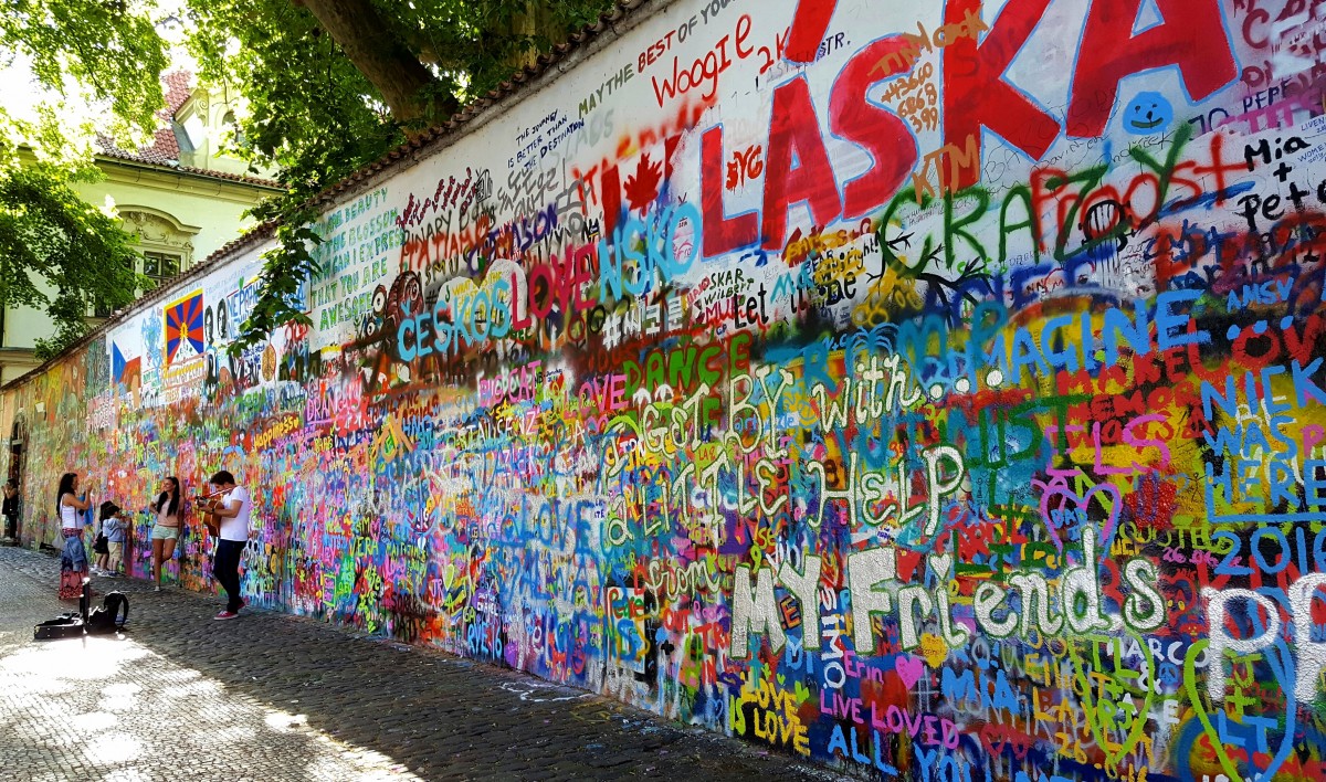 Lennon wall Prague